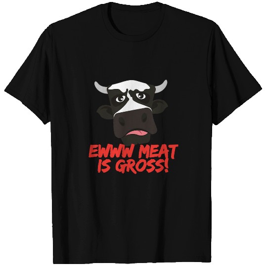 Cow Lover EWW MEAT IS GROSS 2FUNNY ANGRY COW T-Shirts