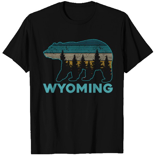 Wyoming Grizzly Bear Mountains Nature Hiking Souvenir T-Shirts