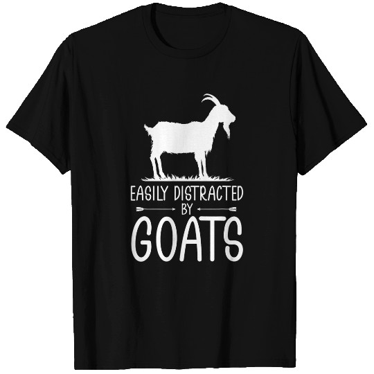 Goats Lover Easily Distracted By Goats Women Men Farm Animal Farmer T-Shirts