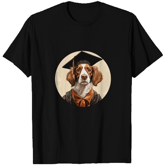 Brittany Spaniel Graduation Funny Dog Education T-Shirts