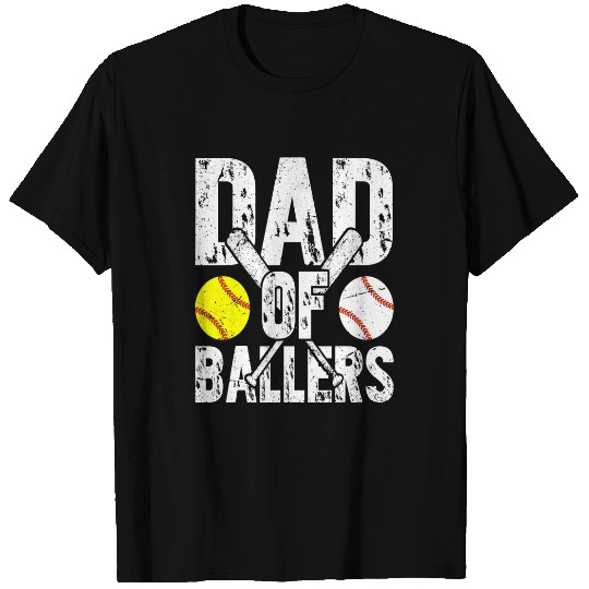 Dad of ballers baseball Dad for men Fathers Day baseball T-Shirts