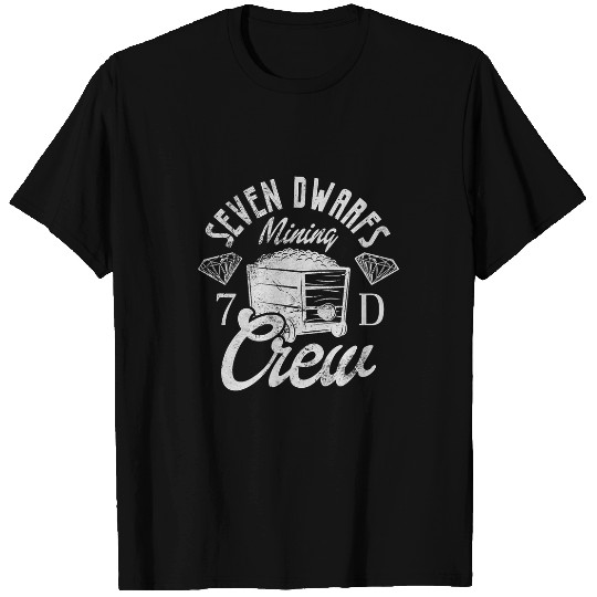 Seven Dwarfs Mining Crew Diamond Miner Gold Miner Distressed T-Shirts