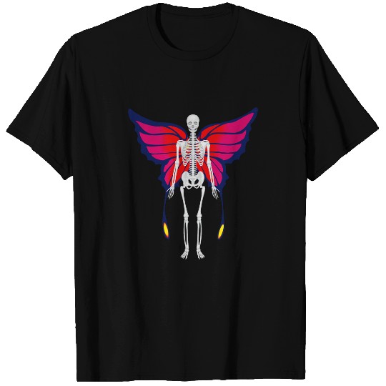 Fairy Grunge Aesthetic Butterfly Skeletons Gothic Halloween T-Shirts