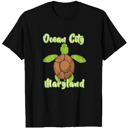 Turtle Pet Ocean City Maryland Beach Whimsy Cute Loggerhead Turtle T-Shirts