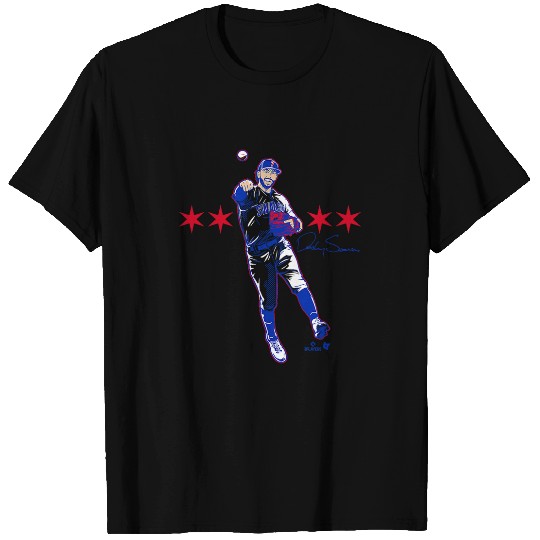Dansby Swanson Superstar Pose Chicago Baseball T-Shirts