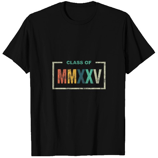 Class of 2025 Roman Numerals Math Retro T-Shirts