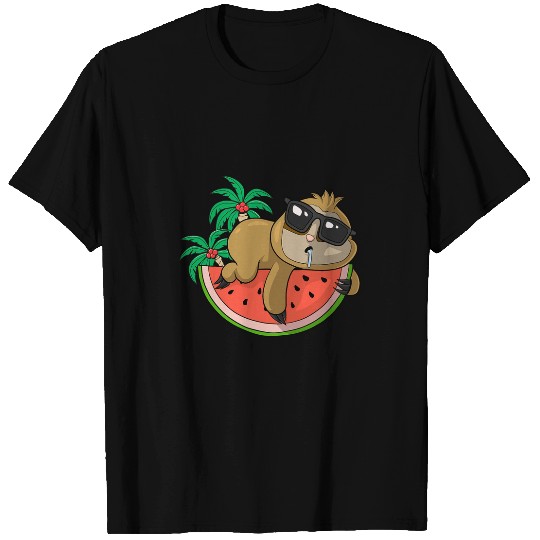 Sloth Pet chills on melon Summer T-Shirts