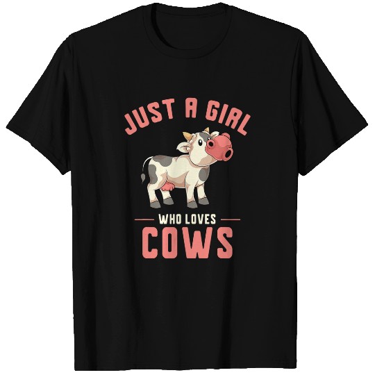 Cow Lover Farming Cow Lover Girls Women Cute Farm Animal Farmer Cow T-Shirts