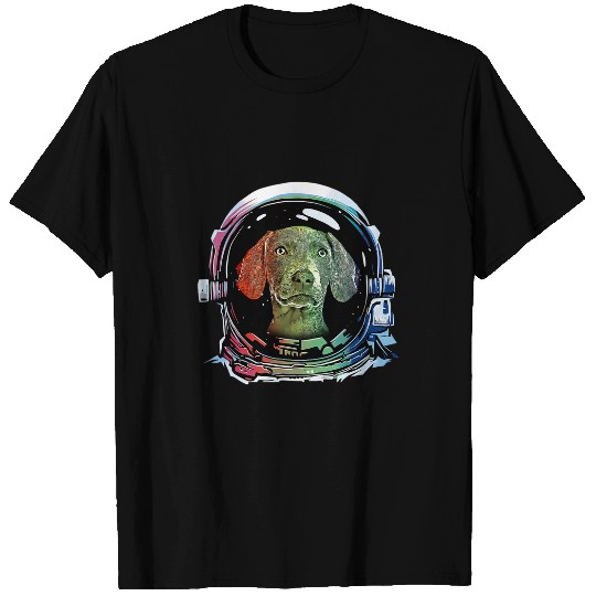 Funny Weimaraner Dog Astronaut Dog Lover T-Shirts