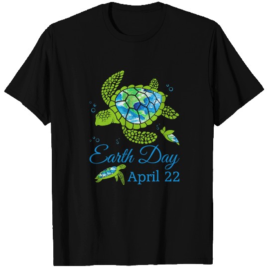 Turtle Pet planet love world environment earth day 4 T-Shirts