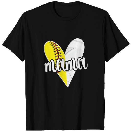 Baller Mama Proud Softball Volleyball Player Ball Mom T-Shirts