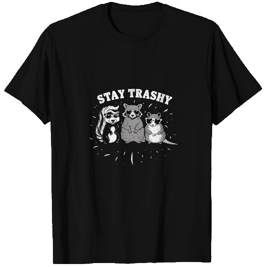 Raccoon Pet Stay Trashy Raccoon Opossum 3 T-Shirts