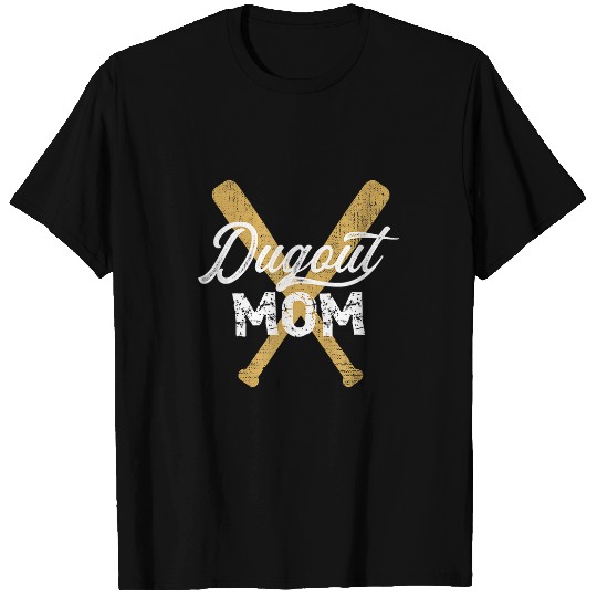 Dugout Mom Baseball Bats Gift For Mother Who Loves Baseball T-Shirts