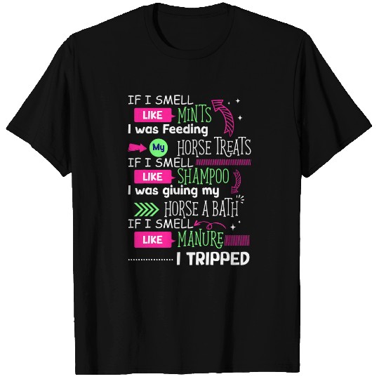 Smell Like Mints Horse Lover Equestrian Women Novelty T-Shirts