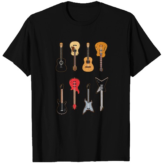 Guitar Collection Guitarist Gift Guitar Player 2Musician T-Shirts