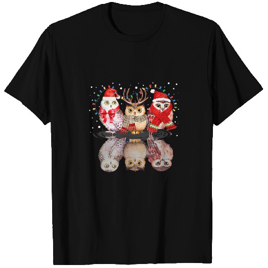 Owl Pet Christmas Tree Owl Lovers Men Women Kids 092 T-Shirts