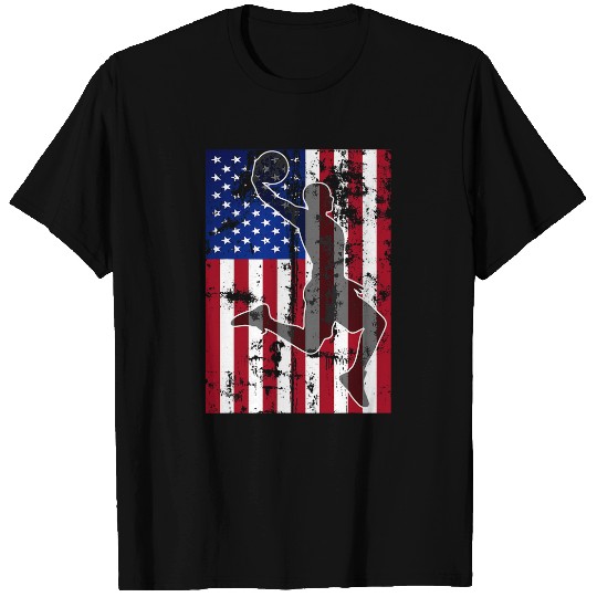 American Flag Basketball USA Flag 4th of July Men Boys Kids 4 T-Shirts