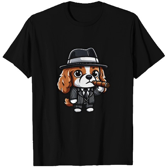 Cavalier King Charles Spaniel Gangster Funny Dog Mobster T-Shirts