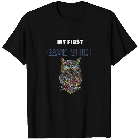 Owl Pet Children s My First Rave Festival Batik Owl Gift Kids T-Shirts
