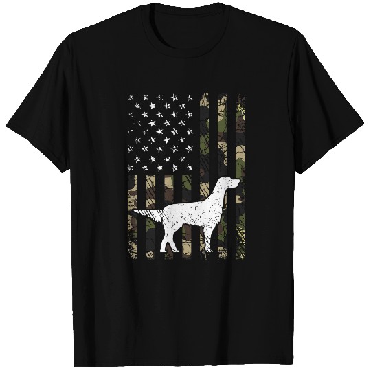 English Setter Dog Dad Mom Camouflage USA Flag T-Shirts