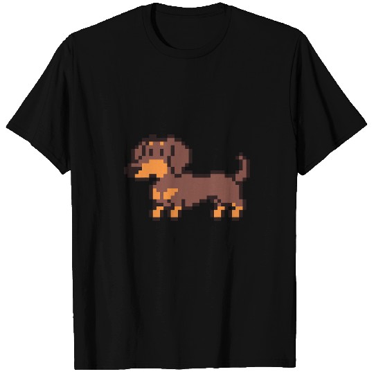 Dachshund 8 Bit Pixel Art Chocolate T-Shirts