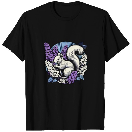 Squirrel Pet Lilac Bush squirrel artwork hikers designs T-Shirts