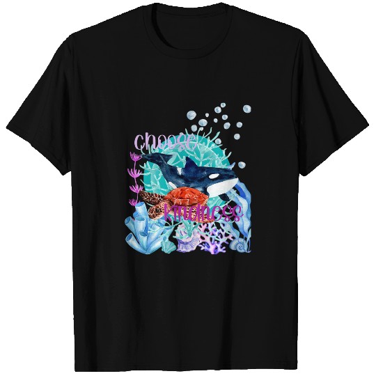 Turtle Pet Orca Sea Turtle Lover Choose Kindness Inspirational Ocean T-Shirts