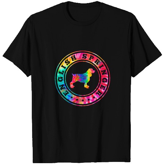 Tie Dye English Springer Spaniel Dog Mom Dad Pet Lover T-Shirts
