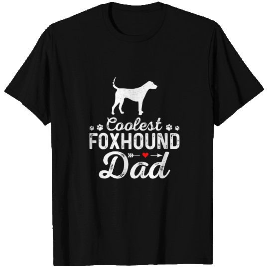 Mens Coolest FOXHOUND Dad Funny Dog Dad Pet Dog Family T-Shirts