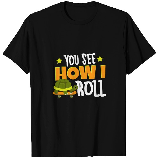 Sloth Pet You see how i roll sloth skater skateboard retro 90s 1 T-Shirts