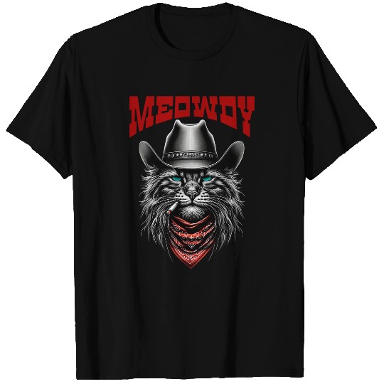 Cat Western Meowdy Funny Country Music Cat Cowboy Hat T-Shirts
