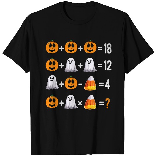 Halloween Order of Operations Quiz Math Teacher pumpkin T-Shirts