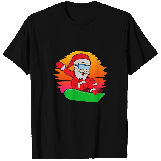 Skiing Ski Santa Snowboarding T-Shirts