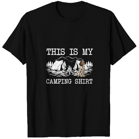 Campfire English Setter Dog This Is My Camping T-Shirts