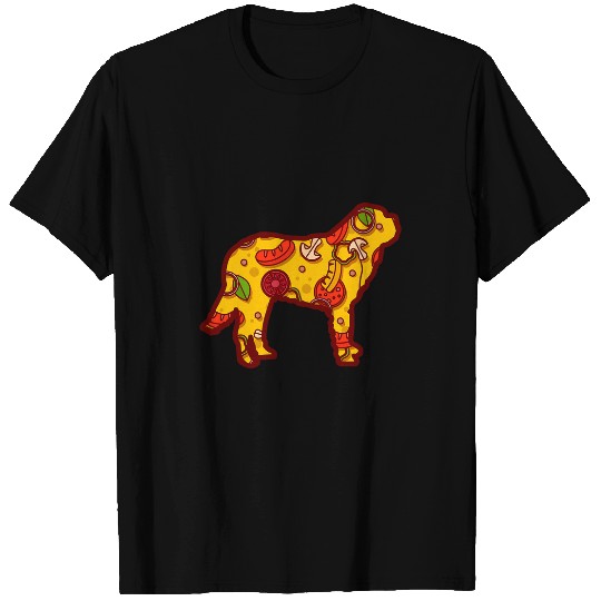 Dog Saint Bernard Pizza Dog Funny Pizza Saint Bernard Dog T-Shirts