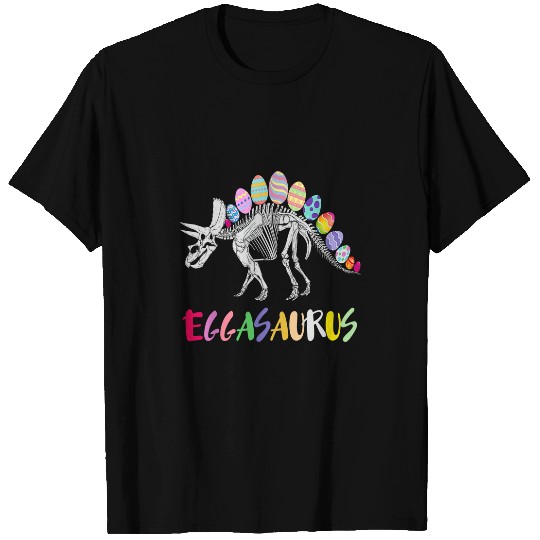 eggasaurus stegosaurus egg dinosaur happy easter day 1 T-Shirts