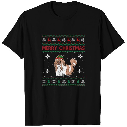 Shih Tzu Dog Lover Women Girls Boys Ugly Christmas Sweater T-Shirts