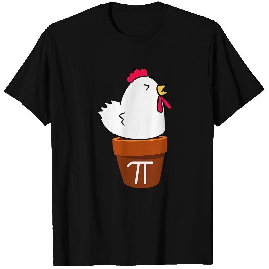 Cute Chicken Pot Pie Funny Math Pun Pi Symbol T-Shirts