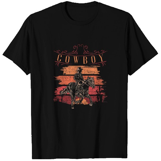 Retro Western Cowboy Country Music Horse Lover Rodeo Rancher 2 T-Shirts