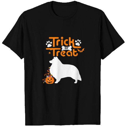 Dog Shetland Trick Or Treat Sheltie Shetland Sheepdog Dog Halloween T-Shirts