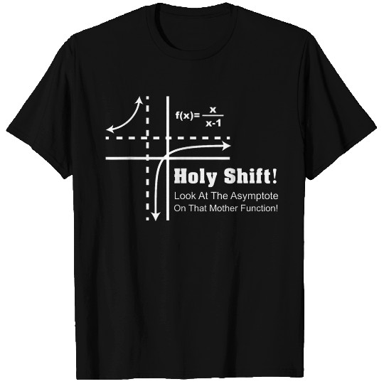 Holy Shift Look At Asymptote Math Teacher Science Function T-Shirts