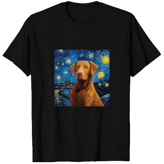 Chesapeake Bay Retriever Starry Night For Dog Mom Dog Dad 2 T-Shirts