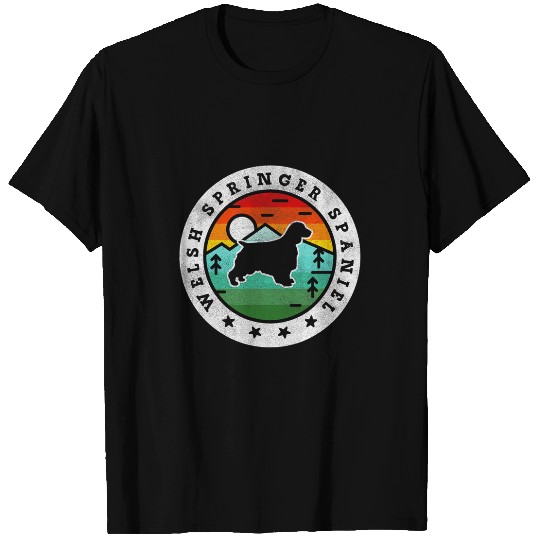 vintages Welsh Springer Spaniel Retro Dog Mom Dad T-Shirts