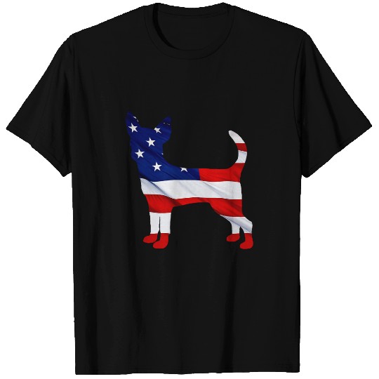 4th of July Independence Day USA American Flag Chihuahua T-Shirts