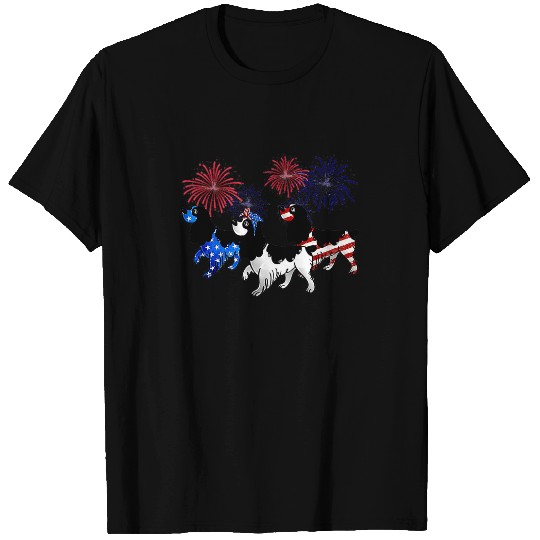 English Springer Spaniel American Flag 4th Of July Men Women T-Shirts