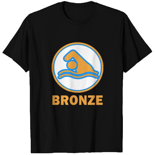 Swimming Pool Bronze Test Passed Swimming Badge Bronze Float 2 T-Shirts