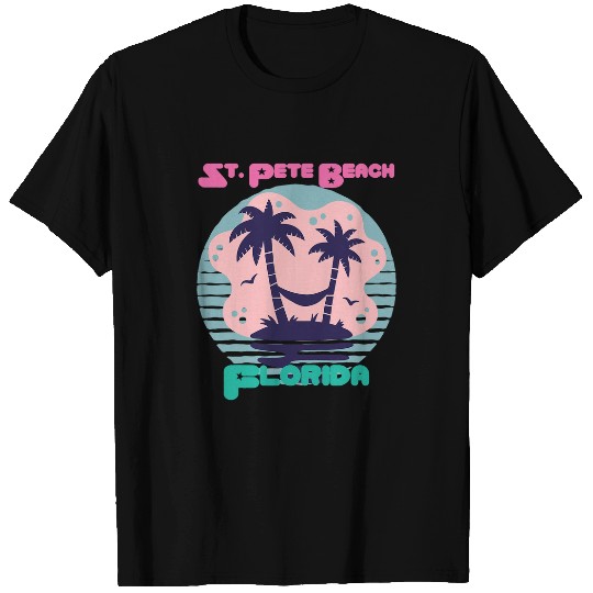 Surf Life St. Pete Beach Florida Palm trees Beach Ocean Surfing T-Shirts