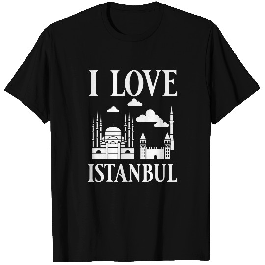 Istanbul Turkey City Skyline Map Travel 223 T-Shirts