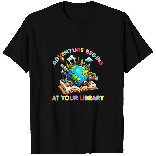 Adventure Begins At Your Library Summer Reading 2024 Earth T-Shirts