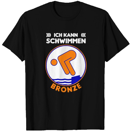 Swimming Pool Ich kann Swimmen Bronze Swimming Badge Swimmer T-Shirts